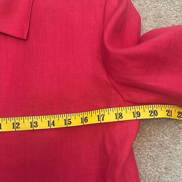 Talbots Pink 100% Irish Linen Button Up Suit Jacket Women’s 12 Casual Business - Picture 4 of 8